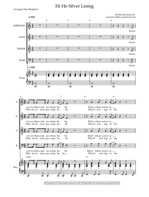 Hi Ho Silver Lining (Arr. Alan Shepherd) - Jeff Beck (Choral, SATB)