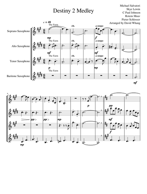 Destiny 2 Medley (Sax Quartet)