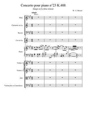 Piano Concerto No.23 in A major, K.488, 2nd Movement – W.A.Mozart