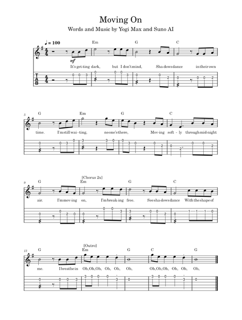 Moving On in G Major