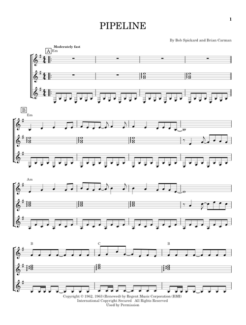 Pipeline - The Ventures (Guitar Ensemble)