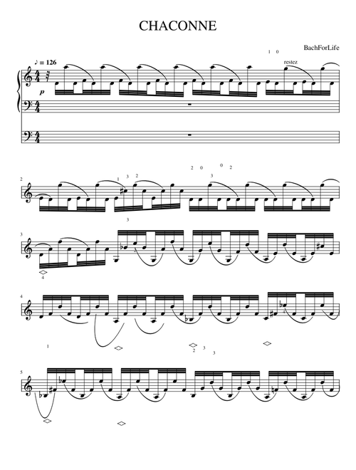 Chaconne in B-flat major, BWV Anh.82 – Johann Sebastian Bach Johann Sebastian Bach CHACONNE