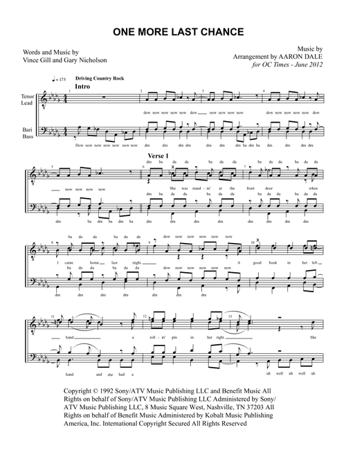 One More Last Chance (Arr. Aaron Dale) - Vince Gill (Barbershop Quartet)