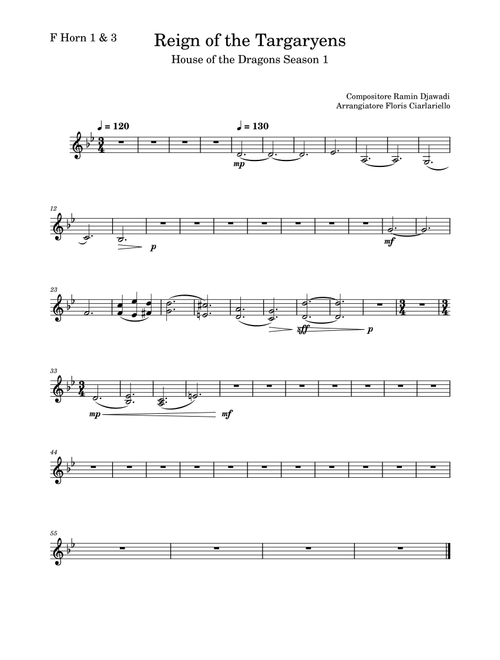 Reign Of The Targaryens (Arr. Floris Ciarlariello) - Ramin Djawadi (Full Orchestra)