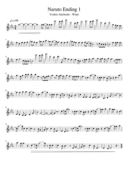 Naruto Ending 1 (Flute)