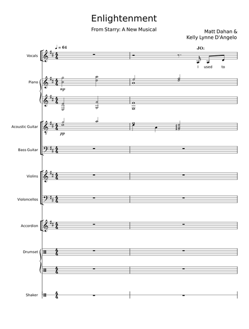 Enlightenment - Starry: A New Musical - Dahan, Matt & D'Angelo, Kelly Lynne