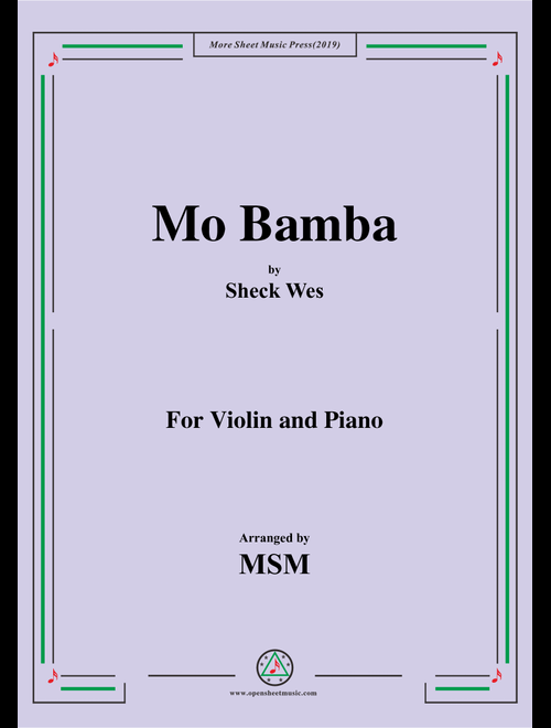 Mo Bamba (Arr. Open Cloud) - Sheck Wes (Violin and Piano)