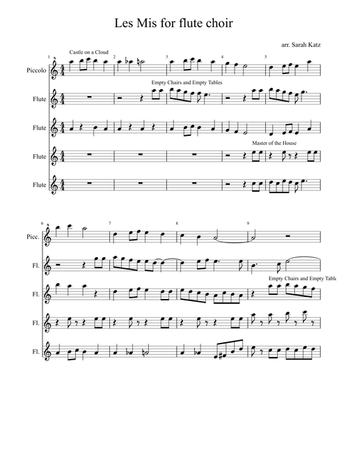 Les Mis for flute choir