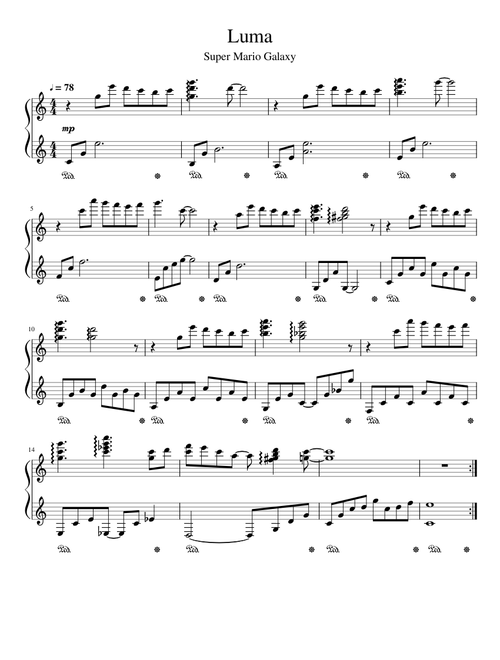 Super Mario Galaxy - Luma (Solo Piano)
