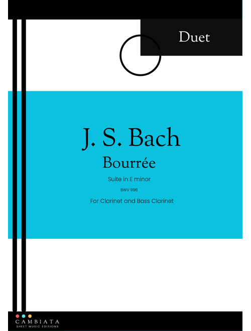 Bourée - For clarinet and bass clarinet (Duo) (Arr. Levy Nunes) - J.S.BACH (Instrumental Duet)