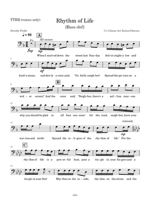 RHYTHM JUMP 50　+　STAR RHYTHM FOR LIFE The Rhythm Of Life (from Sweet Charity) (arr. Richard Barnes) by