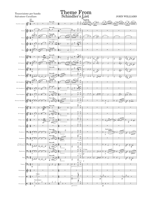 Schindler's List Theme – John Williams Shindler's list - main theme sax soprano e banda
