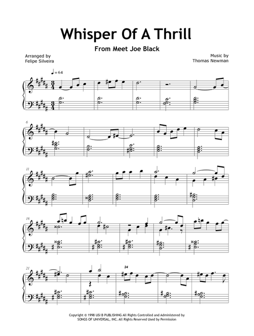 Whisper Of A Thrill (Arr. Felipe Silveira) - Ost (Original Soundtrack) (Easy Piano)
