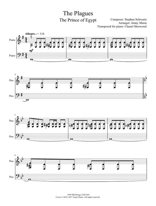 The Plagues (The Prince of Egypt) Piano Cover