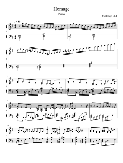 Homage-Piano Cover