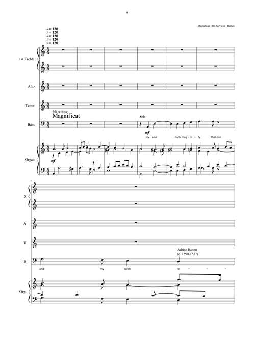 Magnificat and Nunc dimittis from the Fourth Service - Adrian Batten