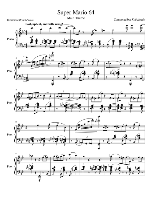 Super Mario 64 Main Theme (Reharmonization)