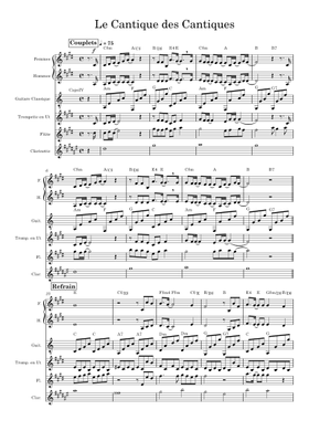 Free Le Cantique Des Cantiques by Glorious sheet music | Download