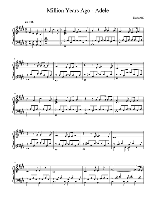 Million Years Ago - Adele