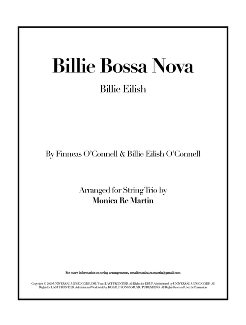 Billie Bossa Nova (Arr. Monica Re Martin) - Billie Eilish (String Ensemble)