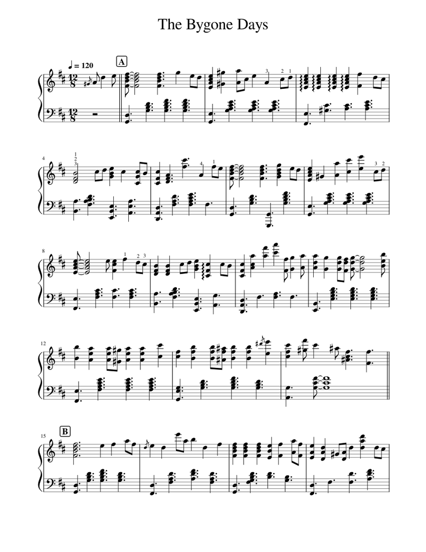 The Bygone Days Joe Hisaishi Sheet music for Piano (Solo)
