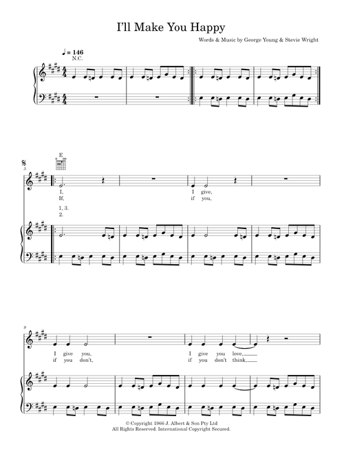 I'll Make You Happy - The Easybeats (Piano-Vocal-Guitar (Piano Accompaniment))