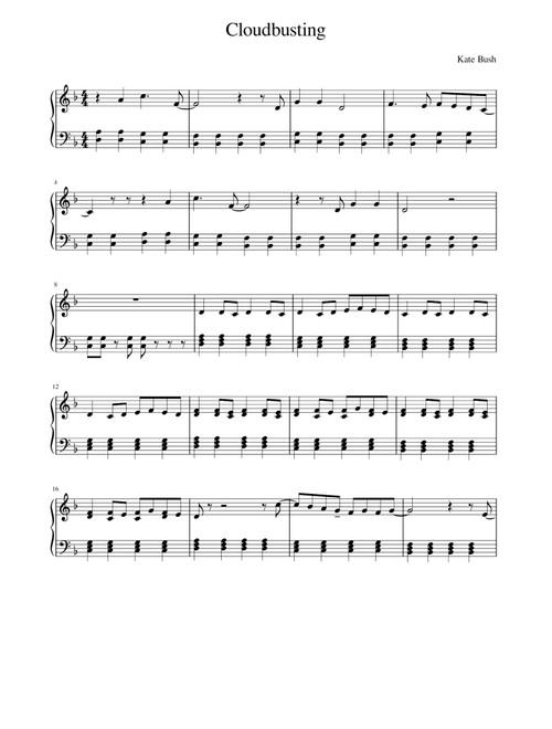 Cloudbusting (Arr. Kate Bush) (Piano Solo)