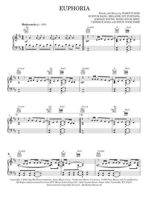 Euphoria - BTS (Piano Solo)