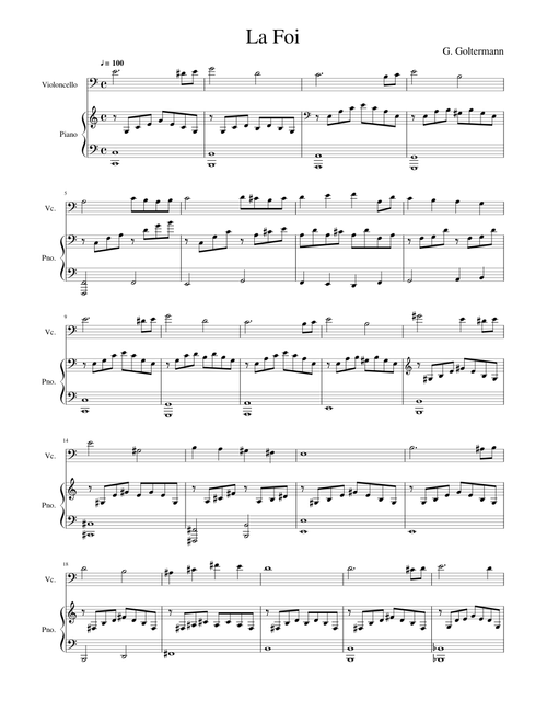 La Foi (Grade 6 Cello Exam)