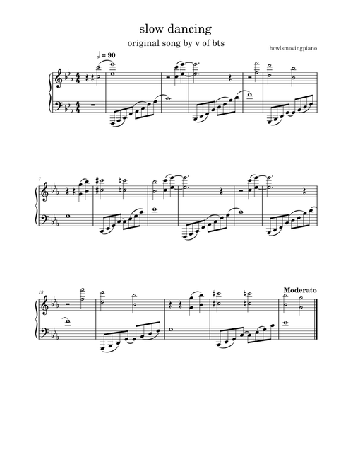 Slow Dancing (Piano Ver.) – V Kim Tae-hyung (BTS) slow dancing by v