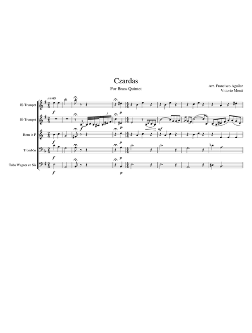 Czardas for Brass Quintet