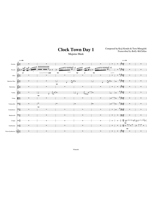 Clock Town Day 1, Clock Town Day 2, Clock Town Day 3, Final Hours