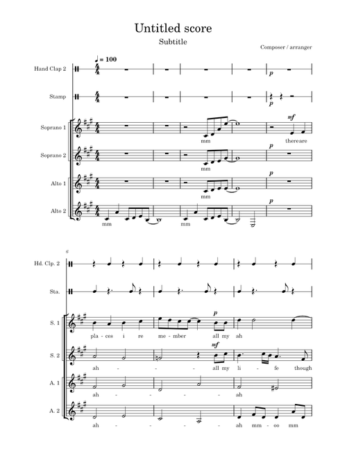 In my life – The Beatles (ssaa choir)