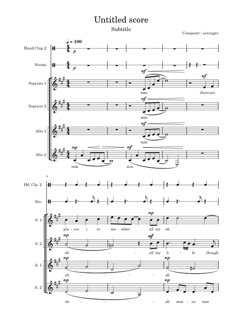 In my life – The Beatles (ssaa choir)