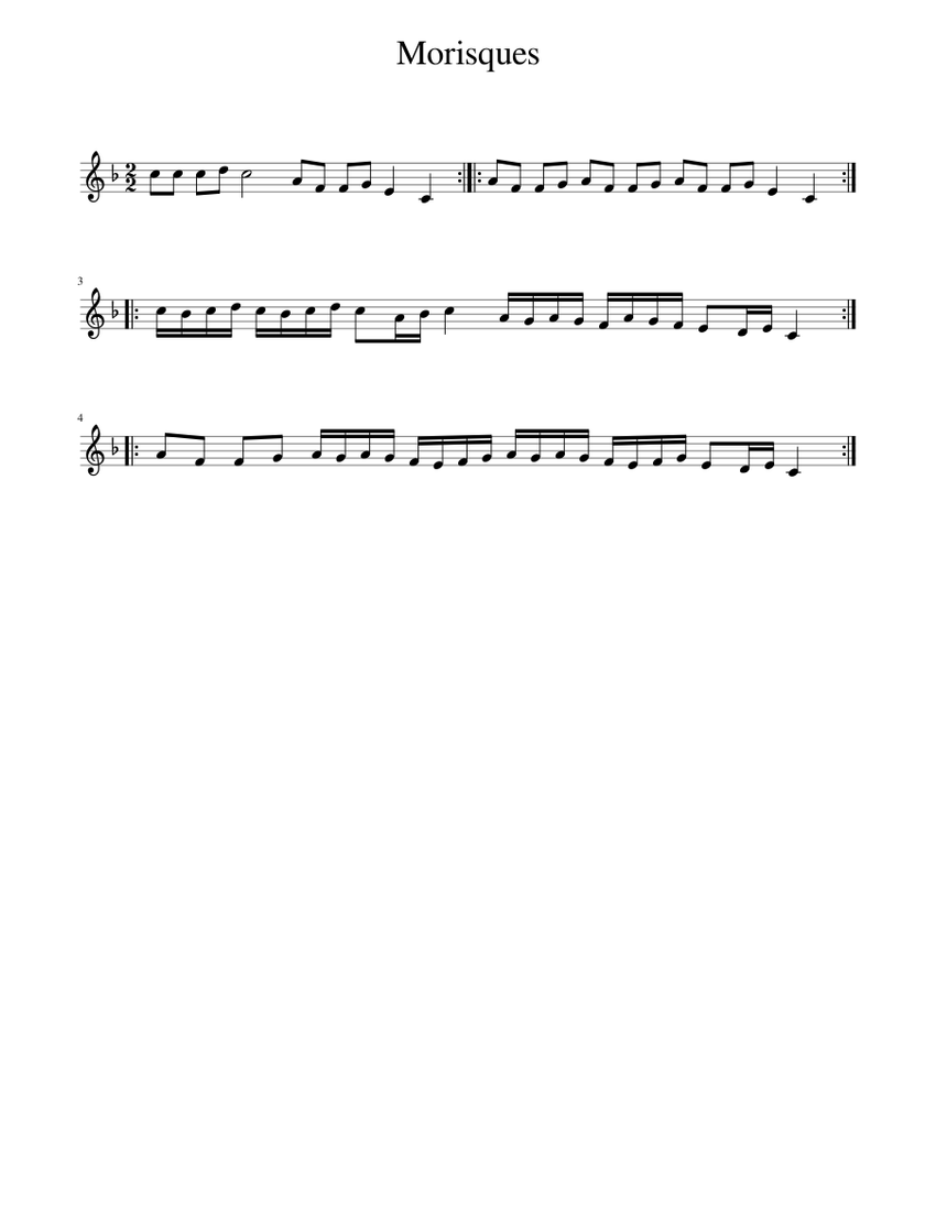 Morisques Sheet music for Piano (Solo) Easy | Musescore.com