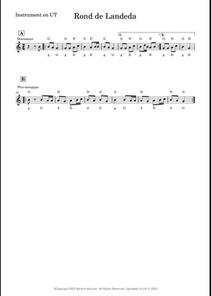 Rond de Landéda Sheet music for Oboe, Synthesizer (Mixed Ensemble ...