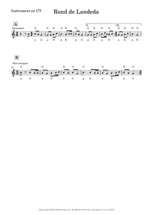 Musical Score Rond Rond de Landéda Sheet music for Oboe, Synthesizer (Mixed Ensemble ...