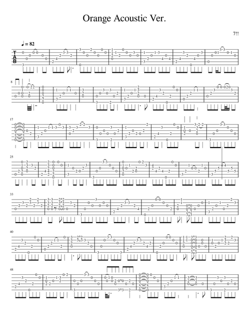 Orange (Acoustic Ver.) Tab