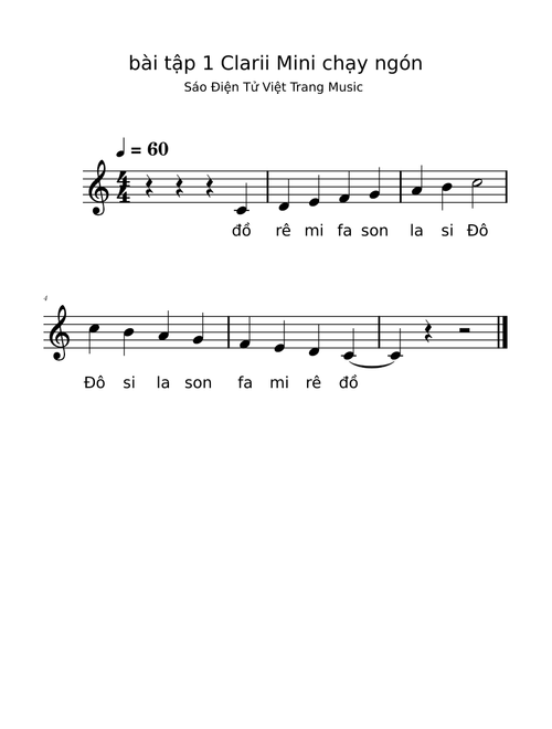 Bài 1 Chạy Ngón Sáo Điện Tử Việt Trang Music
