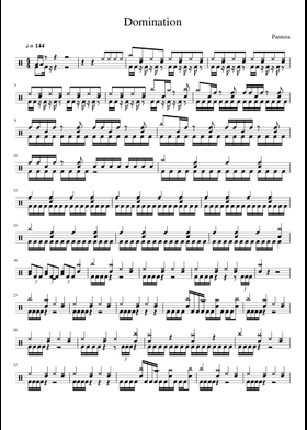 Free Pantera sheet music | Download PDF or print on MuseScore.com