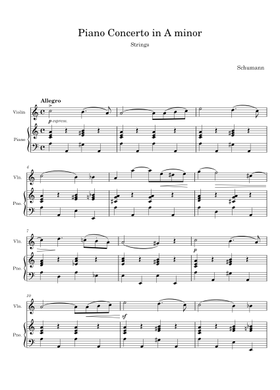 Free Piano Concerto, Op.54 by Robert Schumann sheet music