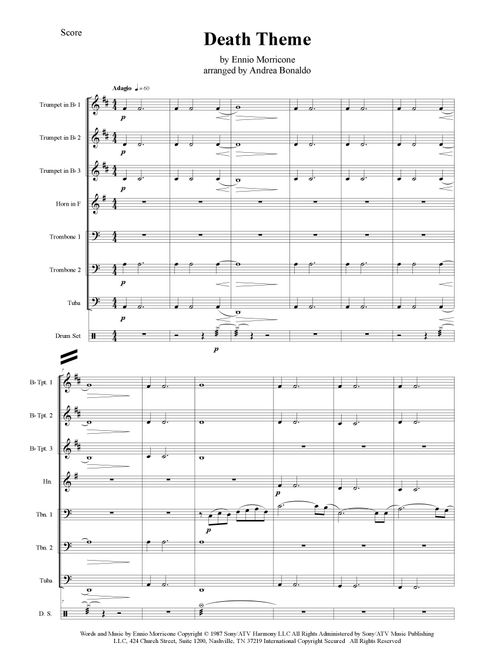 Death Theme (Arr. Andrea Bonaldo) - Ennio Morricone (Large Ensemble)