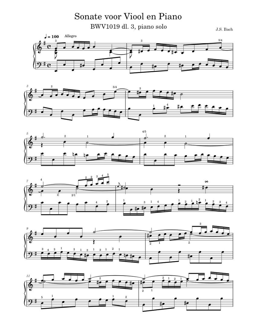 Piano & Violin Sonata No 18 G Major K301 - WA Mozart Sheet
