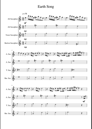 Play Official version of Earth song Sheet Music by Michael Jackson for ...