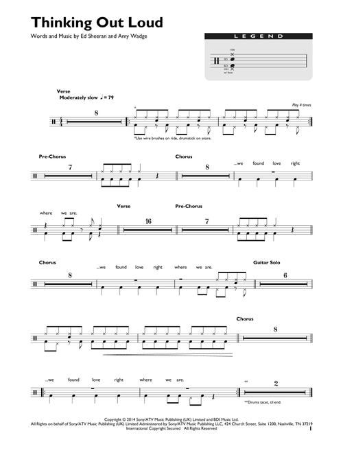 Thinking Out Loud - Ed Sheeran (Drum Chart)