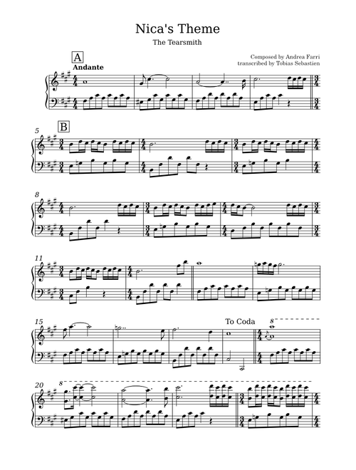 Nica's Theme (The Tearsmith) – Andrea Farri