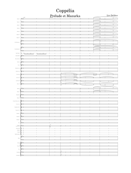 魅力的な価格 Prelude Coppelia Delibes et コッペリア ドリーブ Mazurka オーケストラスコア