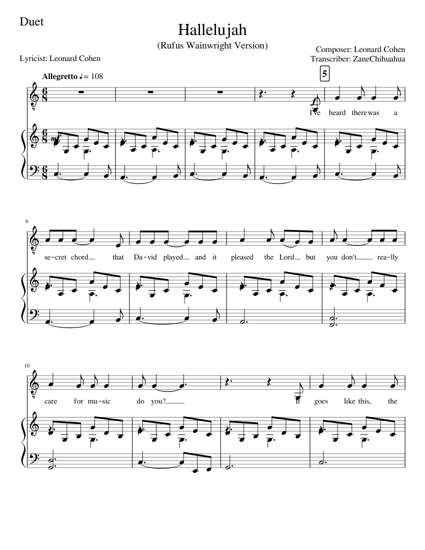 Hallelujah piano. Аллилуйя из Шрека Ноты для фортепиано. Hallelujah Rufus Wainwright. Аллилуйя Ноты для фортепиано. Hallelujah Rufus Wainwright Ноты.