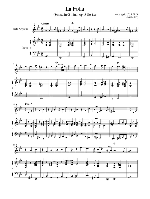 La Folia - Corelli (Recorder)