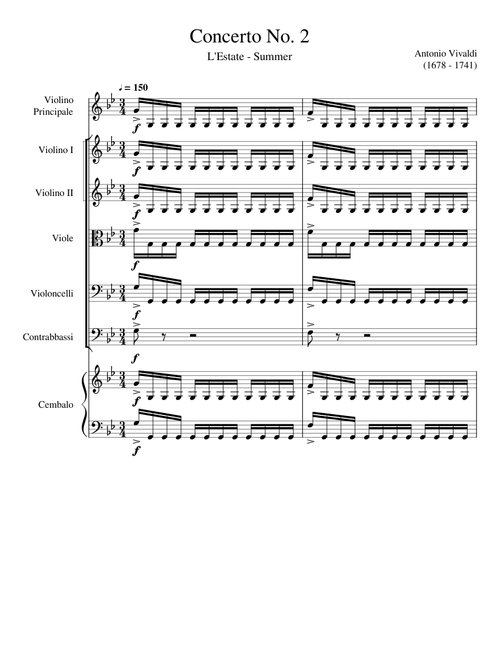 Antonio Vivaldi - Concerto No. 2 "Summer" Presto